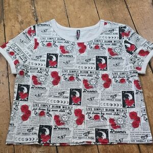 Graphic Kids Shirt with Red and Black Print